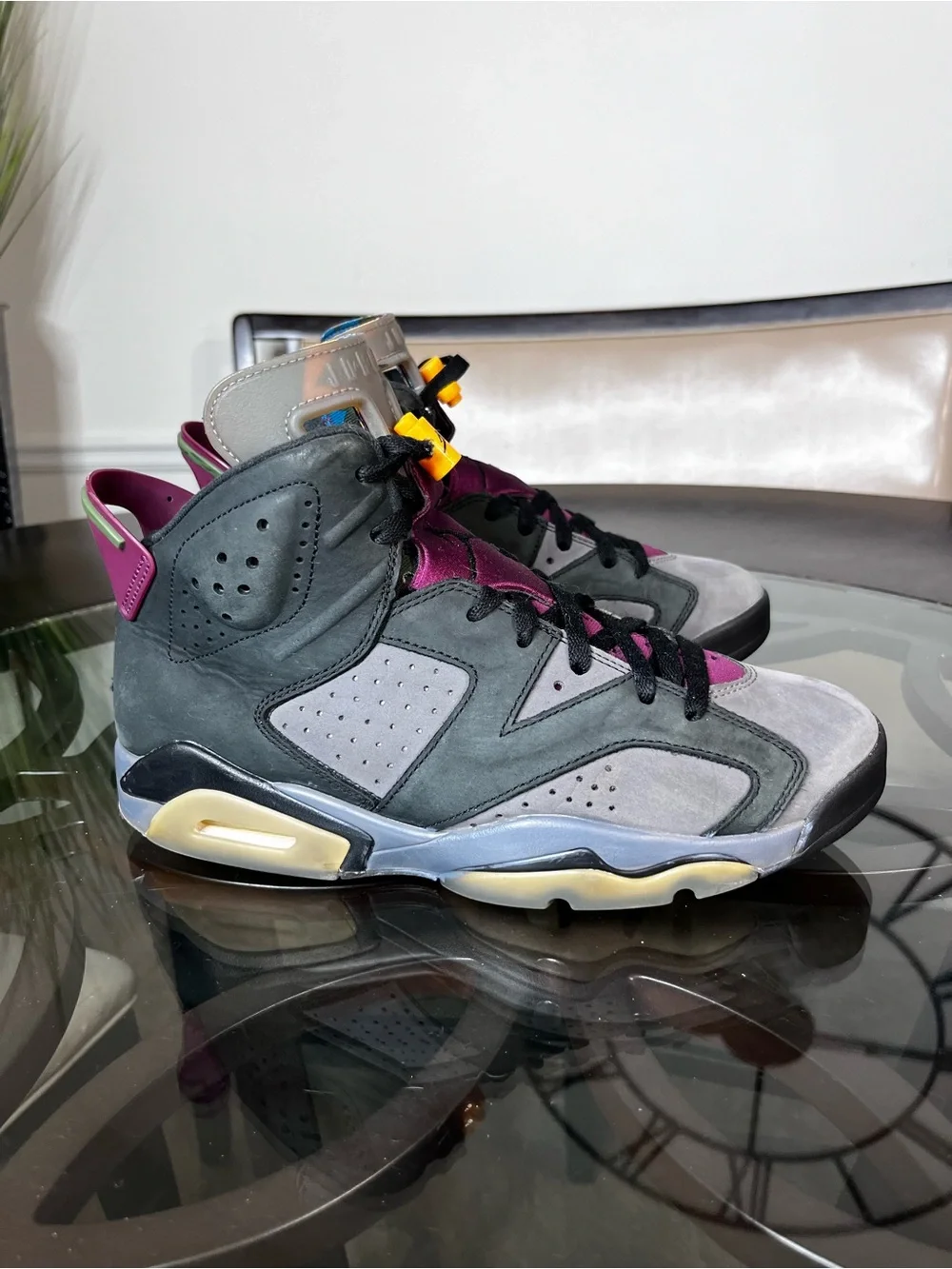 Nike Air Jordan 6 Bordeaux Black/Light Graphite-Dark Grey Sz 9